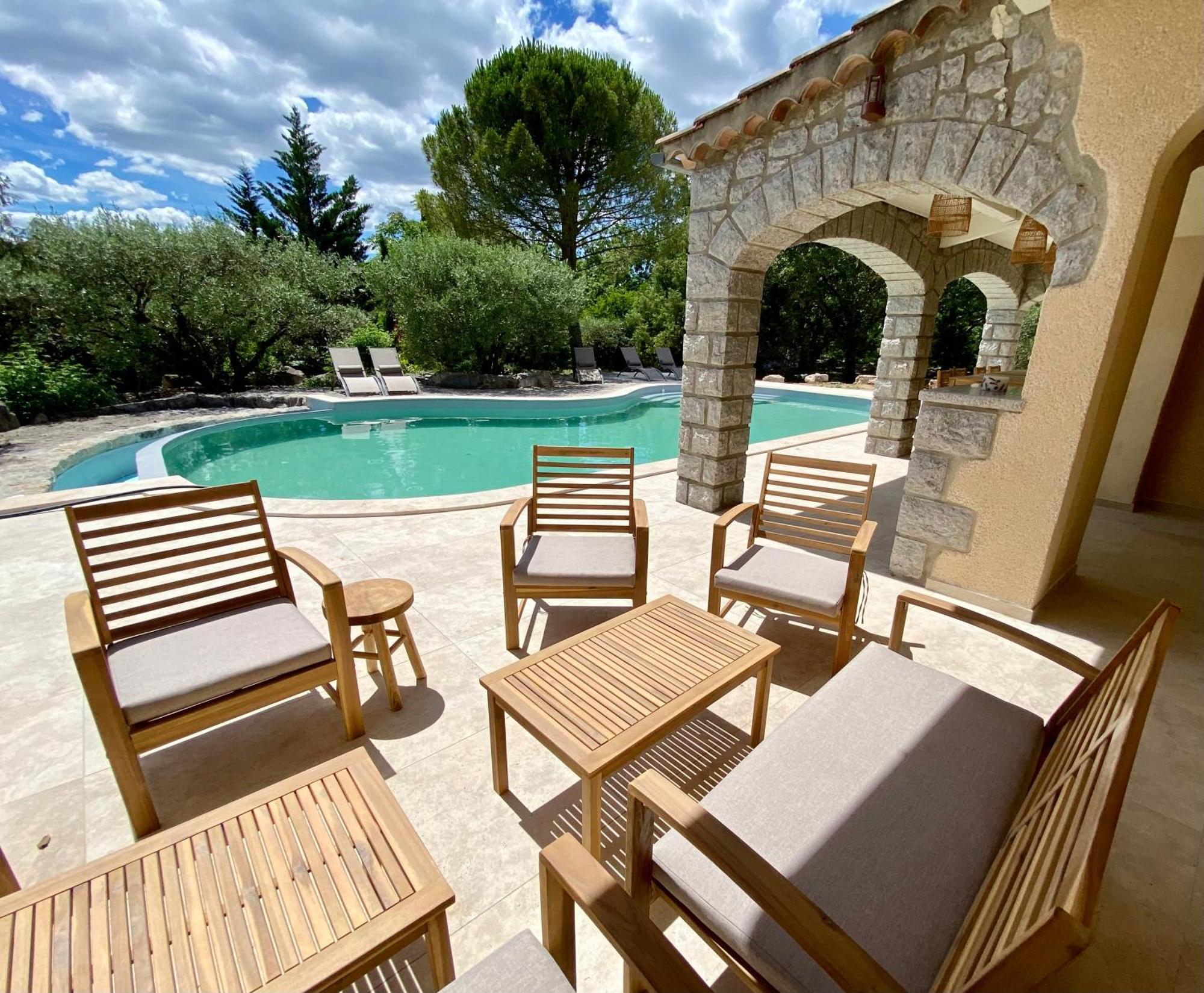 Maison Pour 12P, Piscine A Debordement Chauffee D'Avril A Octobre Inclus Руом Екстериор снимка