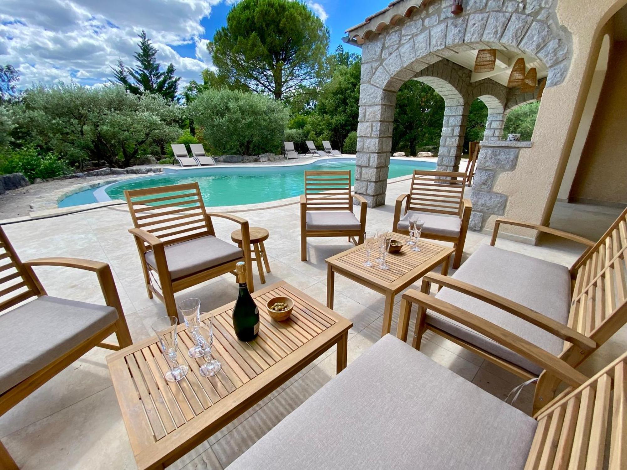Maison Pour 12P, Piscine A Debordement Chauffee D'Avril A Octobre Inclus Руом Екстериор снимка